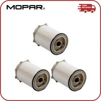 3 Pack Mopar 68157291AA 6.7 Cummins Fuel Filter for 2010-2020 for Dodge Ram 2500, 3500, 4500, and 5500, Diesel engine